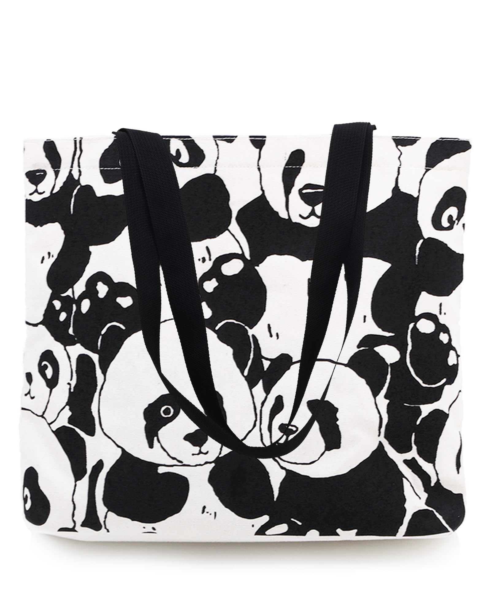 Tote Bag Aesthetic Canvas Handbags with Zipper for Women Travel Shoulder Bags Purses with compartments