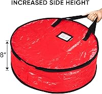 Vista 3 de BALEINE Contenedor de almacenamiento de corona, paquete de 2 bolsas de almacenamiento de corona de Navidad con material de polietileno resistente a