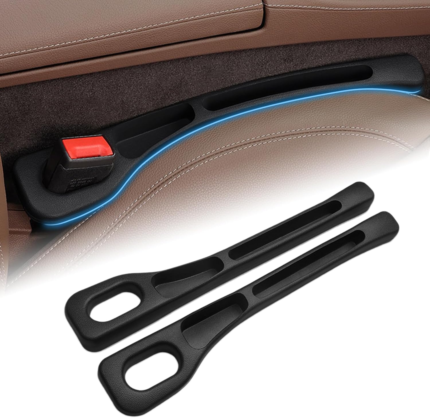 JIAHAI 2 Pieces Vehicle Mounted Gap Leak Proof Filling Strip for Zeekr 001 (facelift 2025) 2025-, Car Seat Gap Fillers Organiser Pads Storage Console Gap Strip for Car Seats