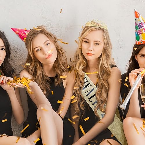 Miniatura 3 de Juego de banda y corona y tiara para cumpleaños número 50, regalos y decoraciones de cumpleaños número 50 para mujer, decoración de pastel de perlas