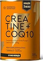 Creatina 100% Pura Micronizada e Coenzima Q10, Elemental Nutrition - 300g