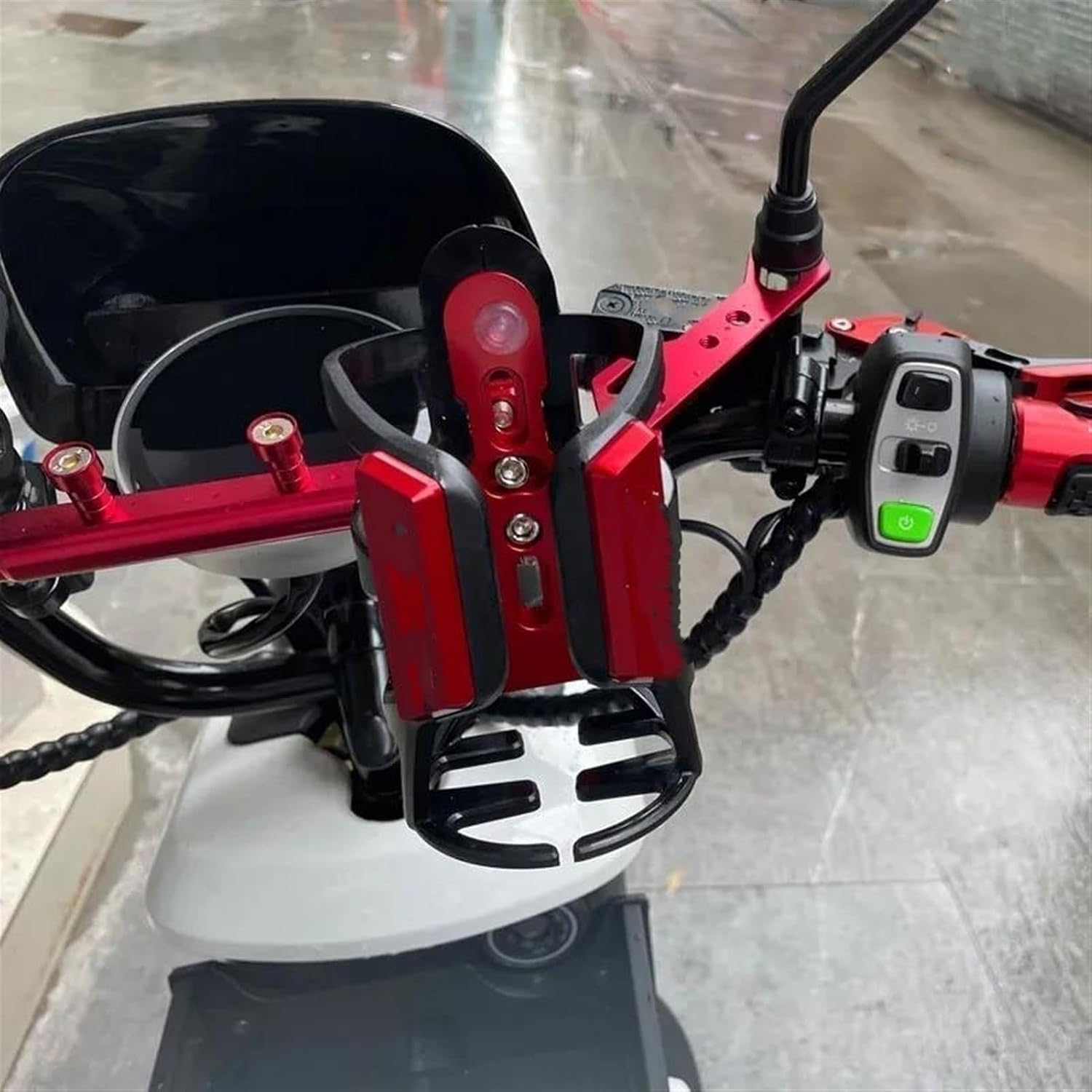 Manopole Manubrio CNC Per Yamaha MT-07 2014-2017 – Tappi Slider In Alluminio (Rosso), Protezione E Stile