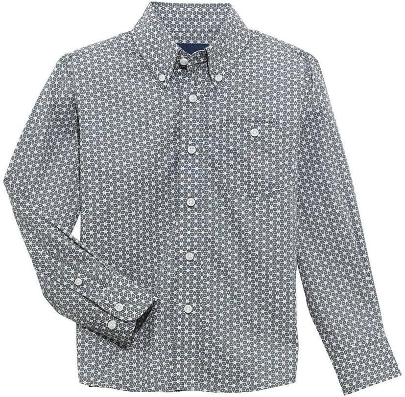 Wrangler Boy's Grey Bucking Cancer Shirt Grey XS
