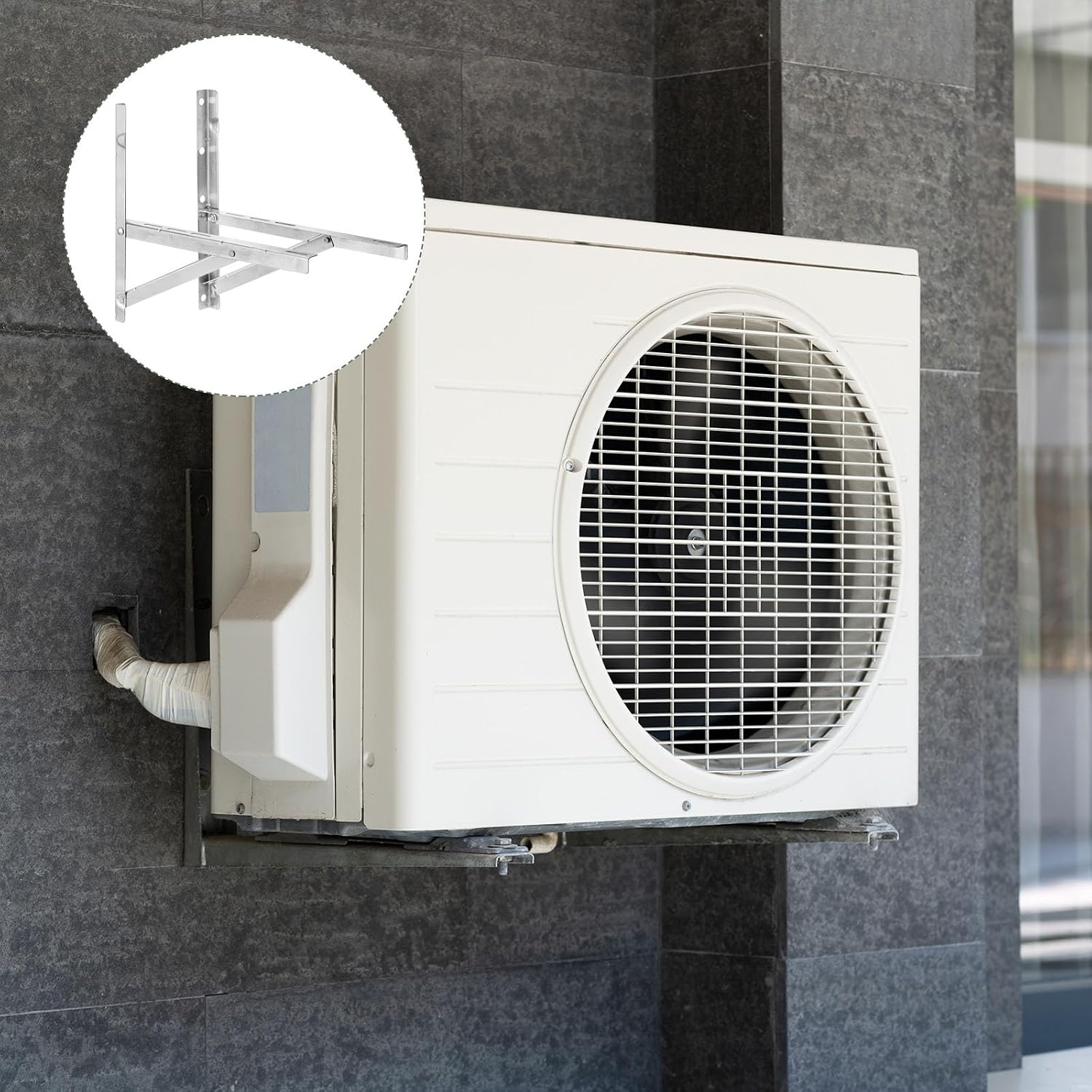 YOKIVE Mini Split Wall Mounting Bracket, Supports 9000-24000BTU & Up to 400lbs of Condenser, Great for Heat Pump Systems