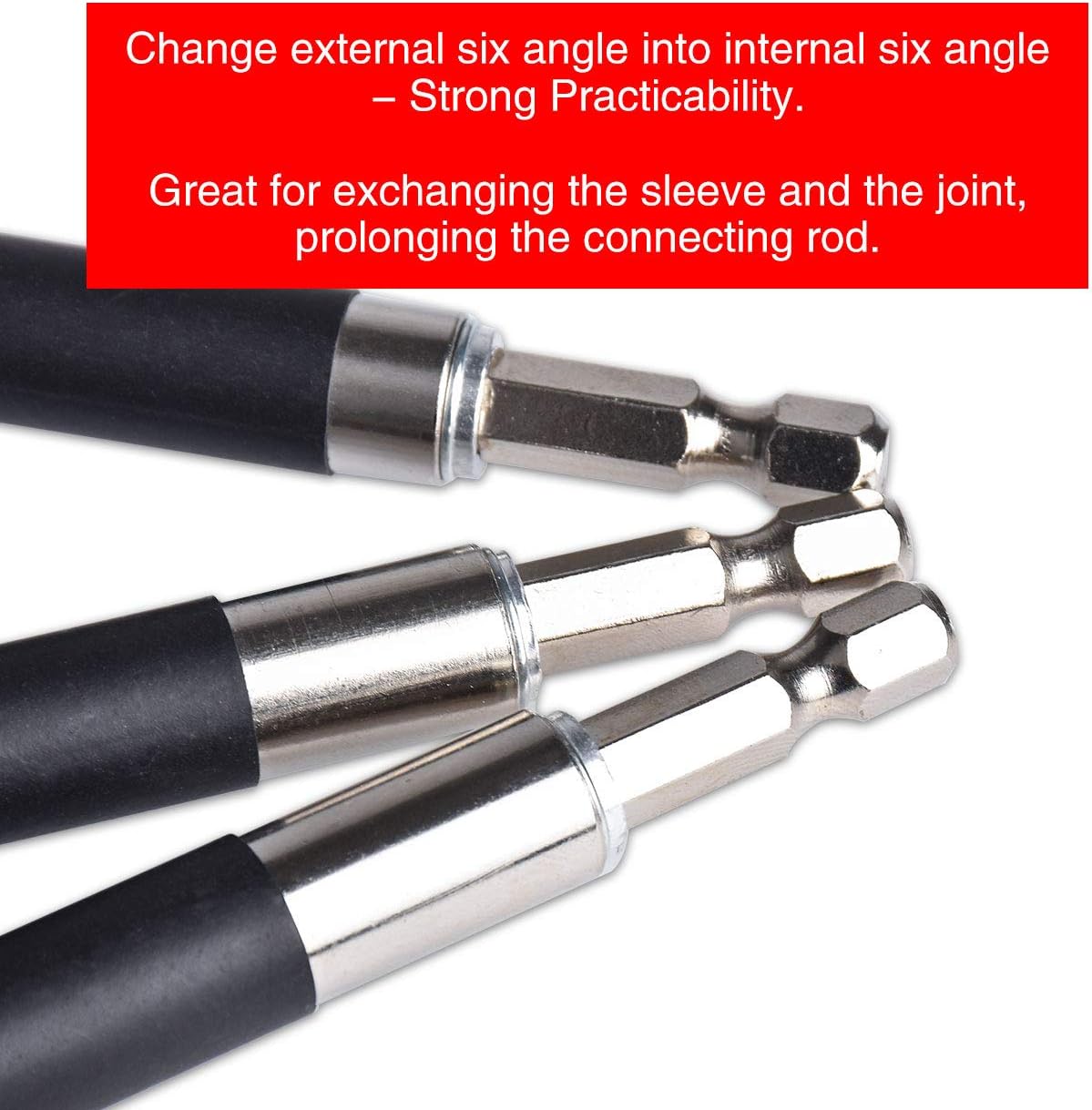KATUR Quick Release Magnetic Screwdriver Extension Bit Holder, 1/4 Inch Hex Shank Connection Rod Adapter, Magnetic Shock Adapter for Nuts Drill and Handheld Driver 80-120mm,120-200mm,140-240mm