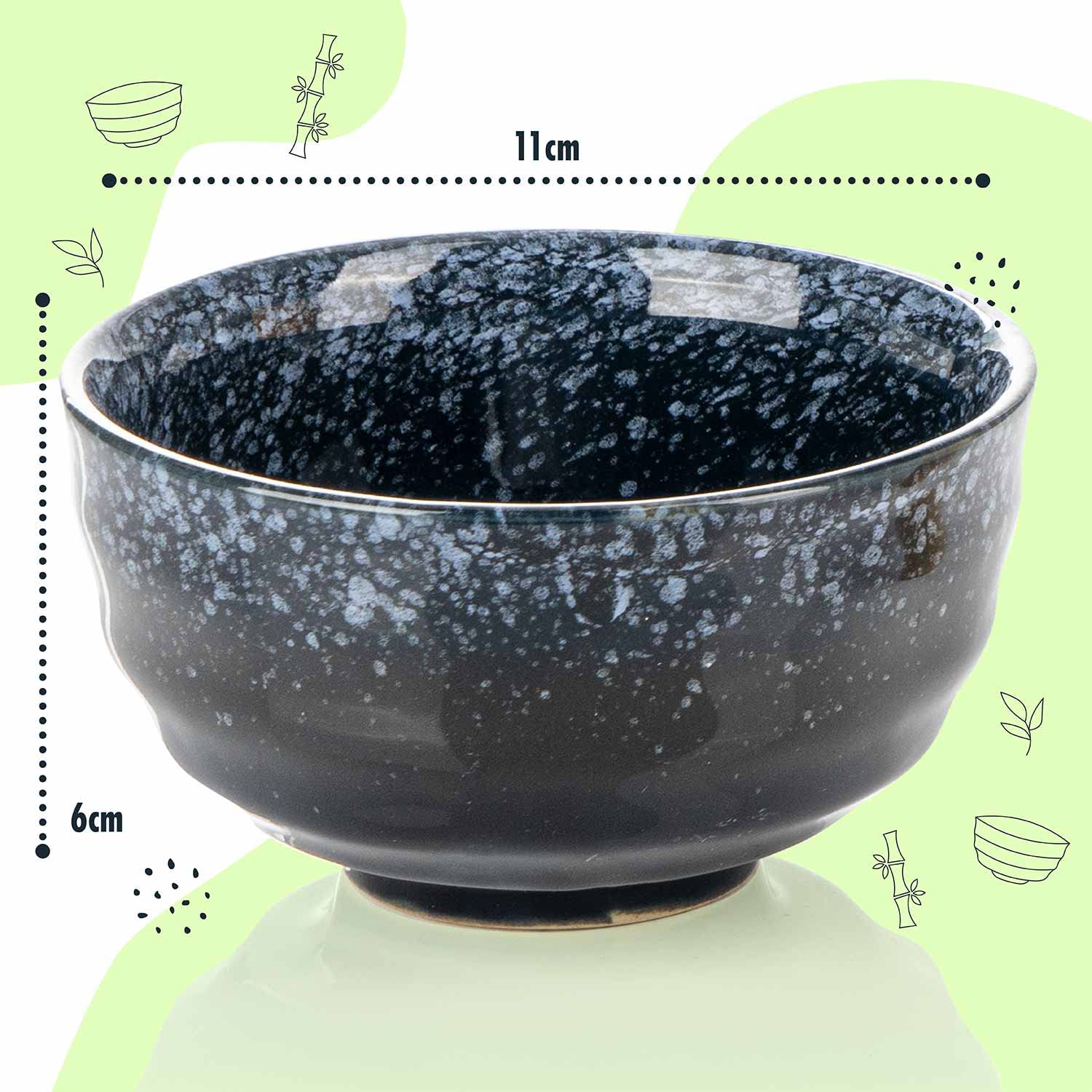 DIMONO® Ceramiczna Miseczka Matcha - Chawan z Wypalanej Gliny | Ręcznie robiona japońska czarka do herbaty matcha – nie pochłania smaku, długo utrzymuje ciepło