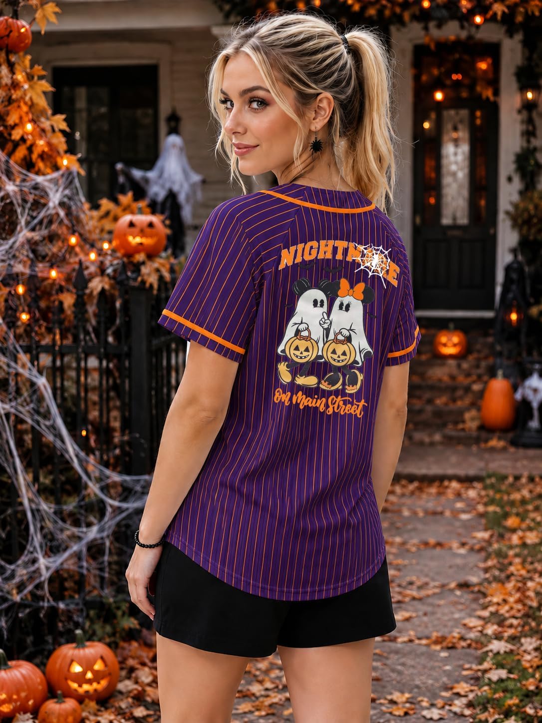 Halloween Shirt for Women Halloween Baseball Jersey