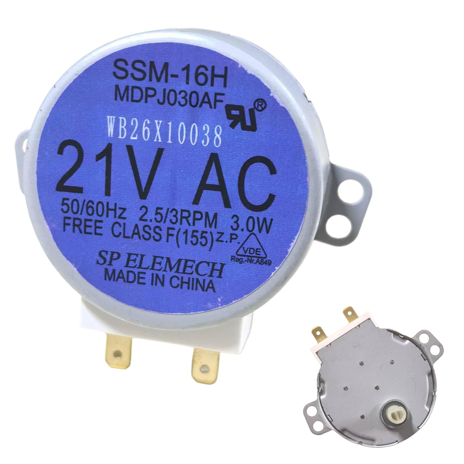 WB26X10038 Microwave Turntable Motor Replacement Part for GE Microwave Turntable Motors Compatible with SSM-16H MDPJ030AF AP2024962 PS237772