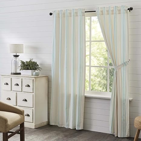 VHC Brands Grain Sack Stripe Panel Curtain