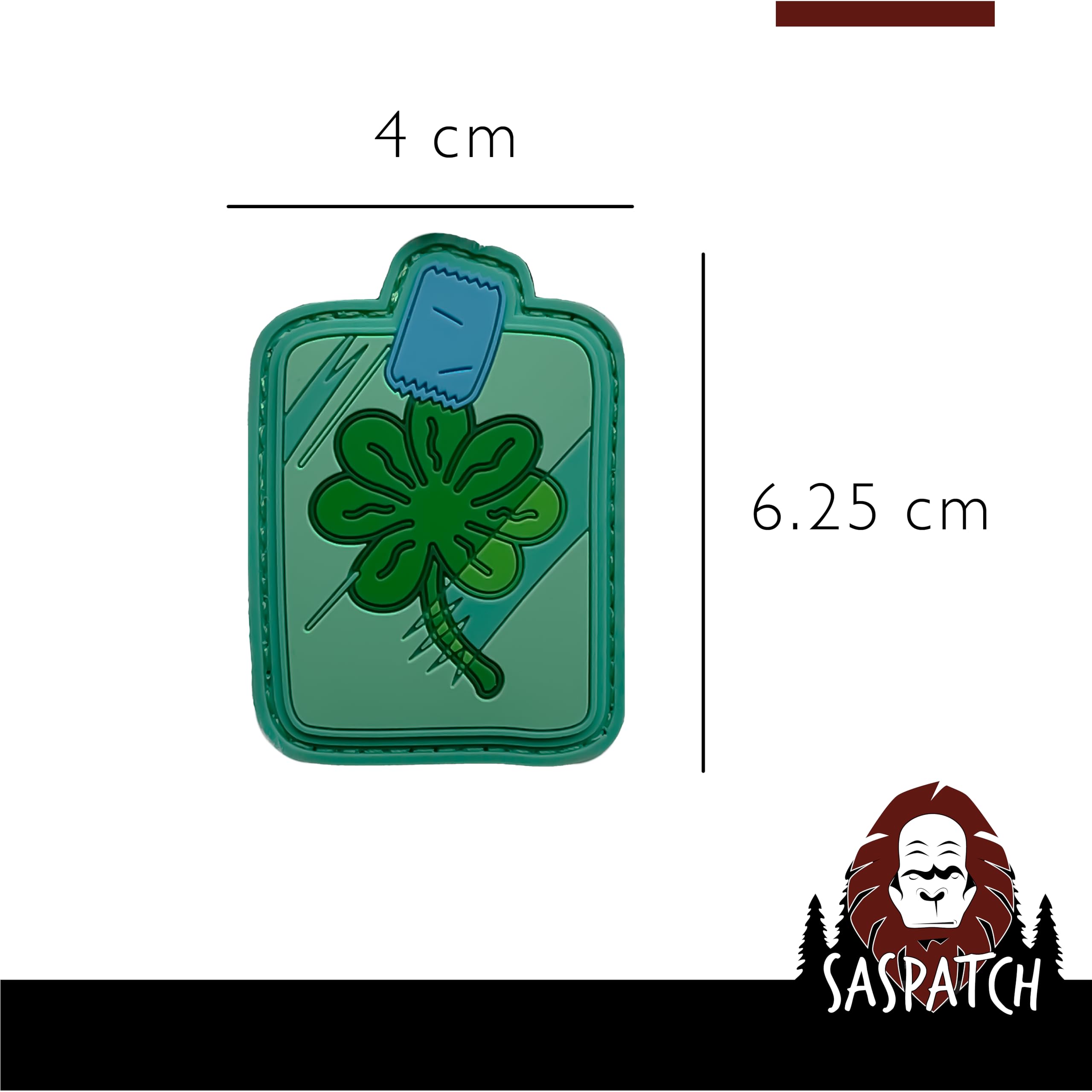 Amazon.com: Lucky Seven Leaf Clover PVC Morale Patch | Hook