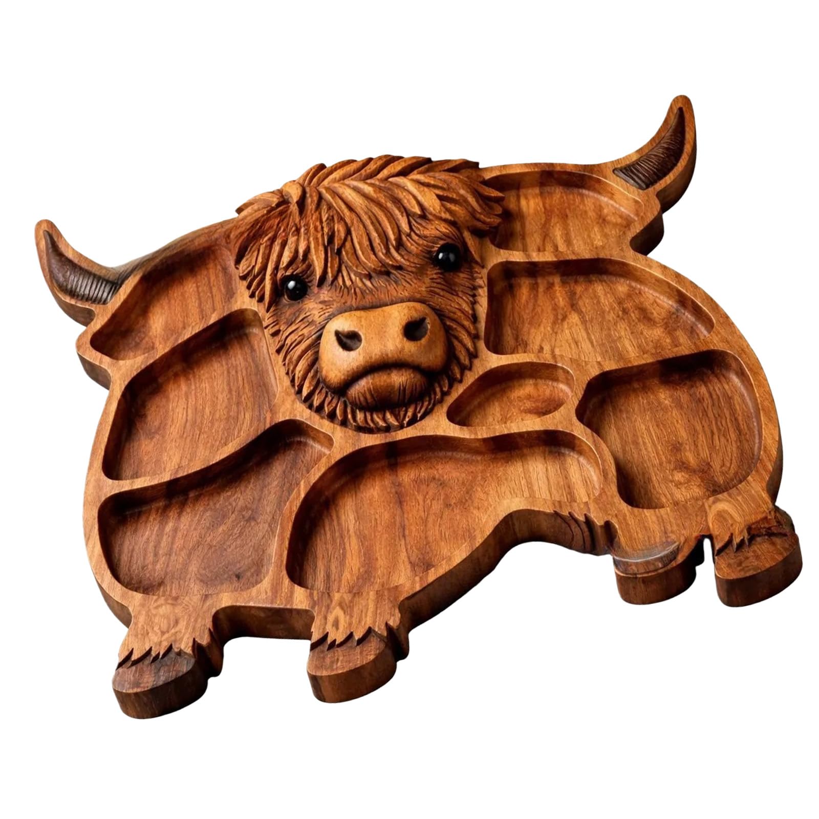 Cow Wooden Charcuterie Board Food Platter Appetizer Serving Tray for Snacks Fruit Meat Cheese Home Party Banquets Farmhouse Serving Tray