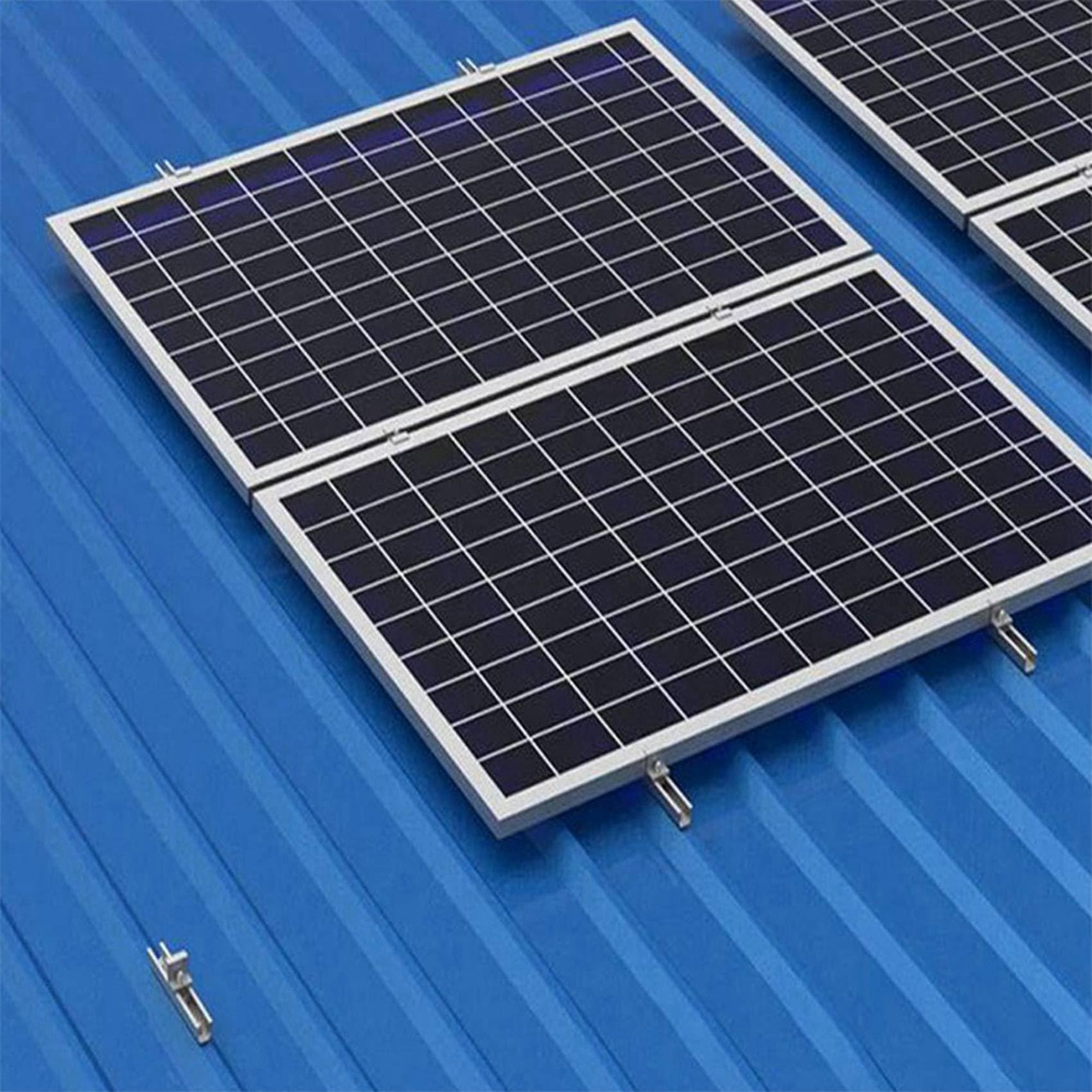8 x uchwyt montażowy do paneli słonecznych, szyna fotowoltaiczna, moduł mocujący do panelu słonecznego ze środkiem do dachu trapezowego 30 mm