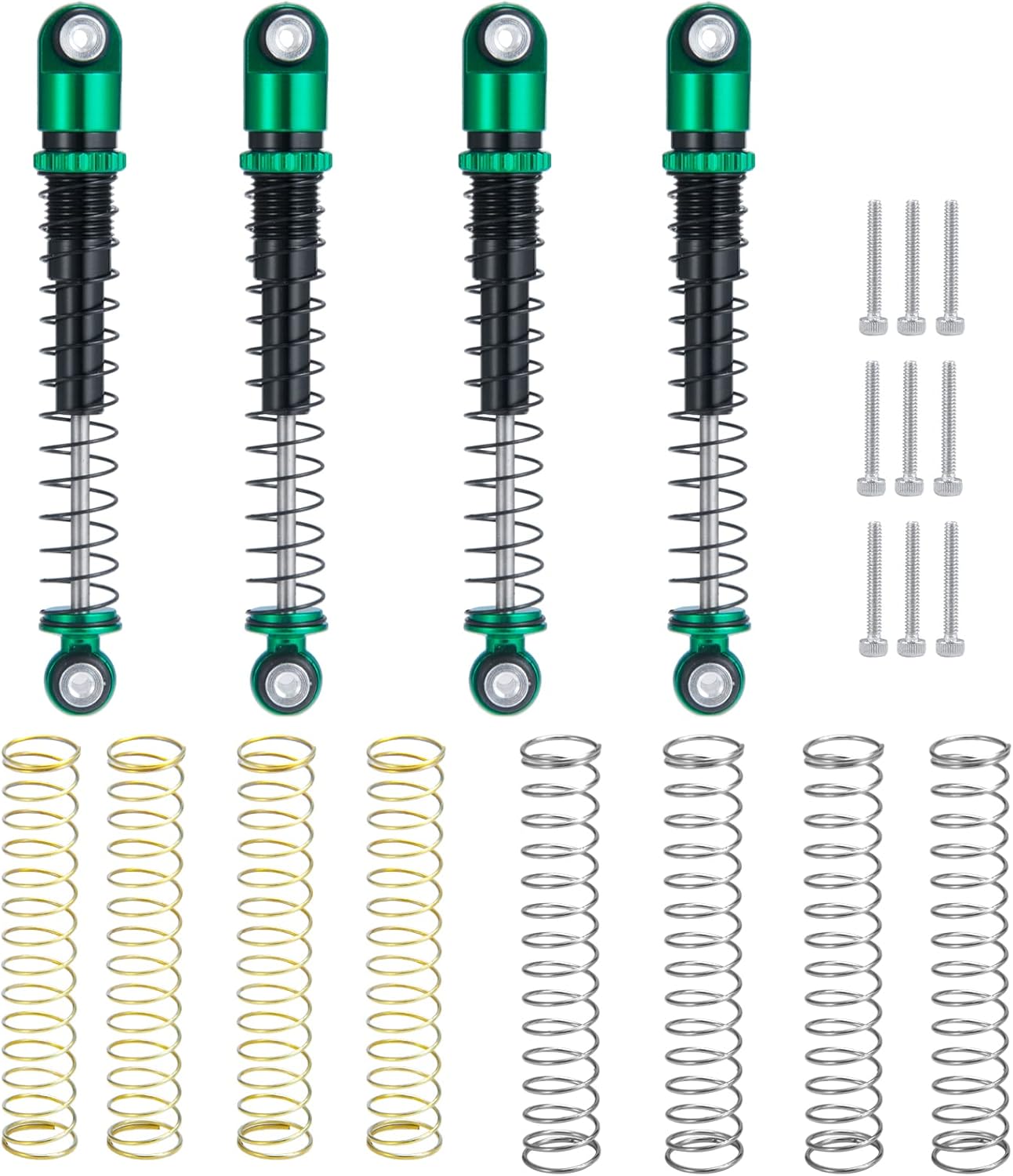 QueT 48mm Length Shock Absorbers Aluminum RC Shocks for Axial Scx24