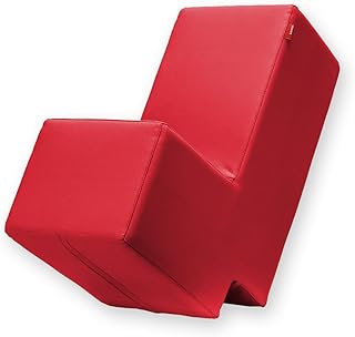 Lümmel Taboret tapicerowany do siedzenia, zabawy i rumtoben - meble wypoczynkowe i meble do zabawy dla dzieci i dorosłych - czerwony