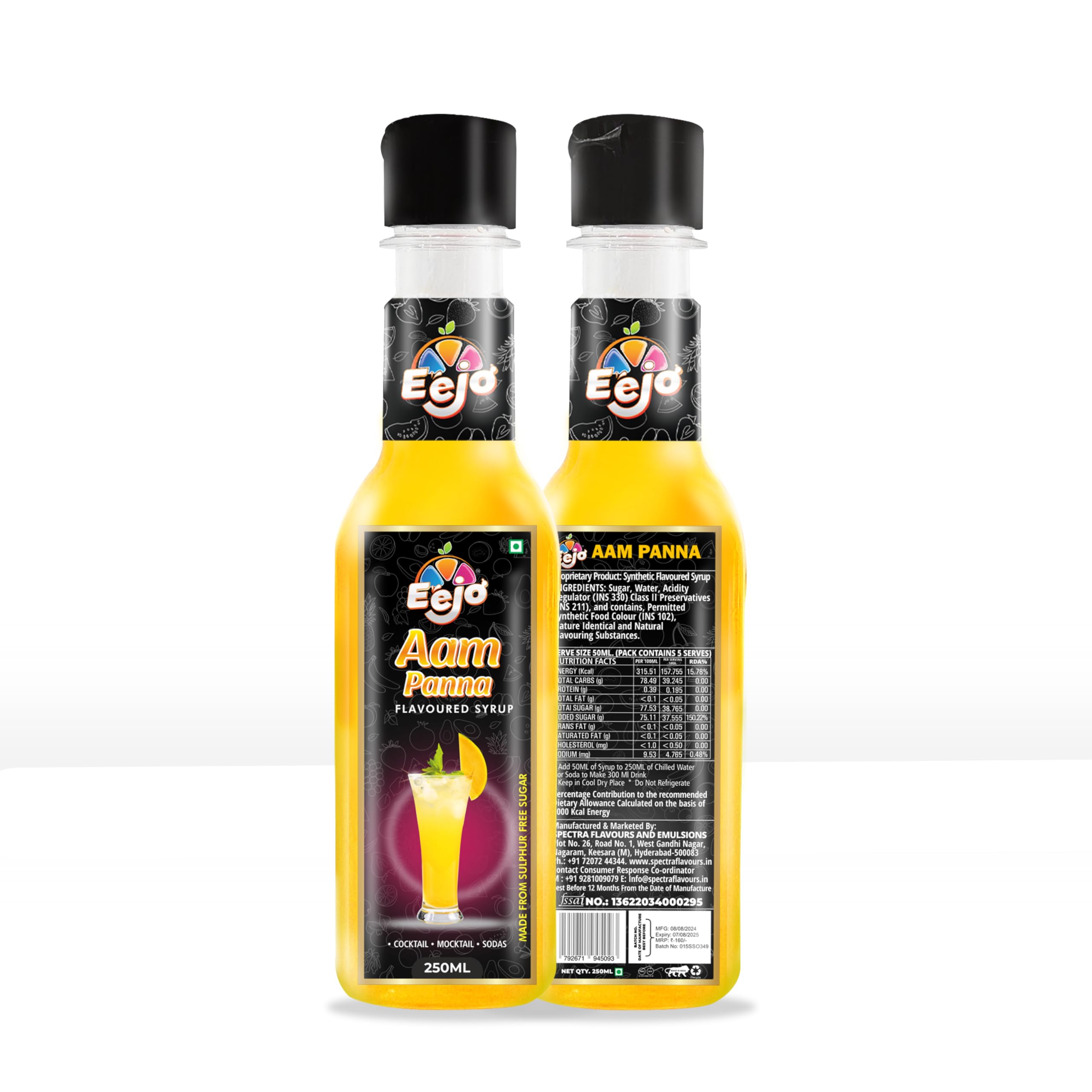 Eejo Aam Panna Flavoured Syrup | Refreshing Indian Raw Mango Drink | Ideal For Summer Beverages | Perfect For House Parties 250ml Bottle (B0DCVFF5T4) Amazon Price History, Amazon Price Tracker