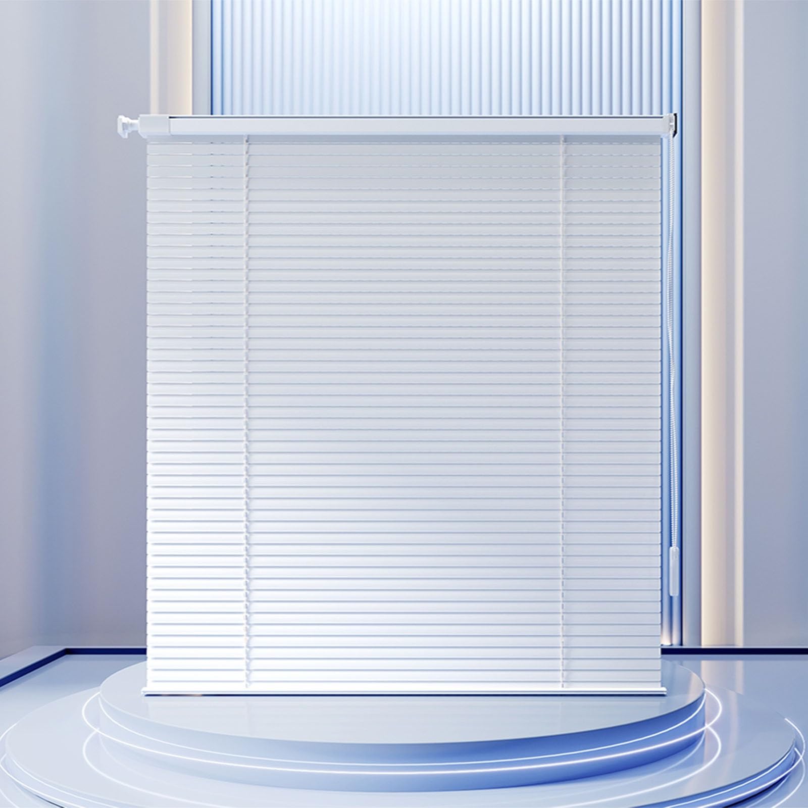 Jalousien Fenster Rollos Für Innen 80 90 115 120 135 155 cm Verdunkelungsrollos (Weiß Schwarz Grau) Jalousien für Büro, Schlafzimmer, Küche, Aluminium-Rollläden ohne Bohren, Fenster mit Beschlägen(Mat