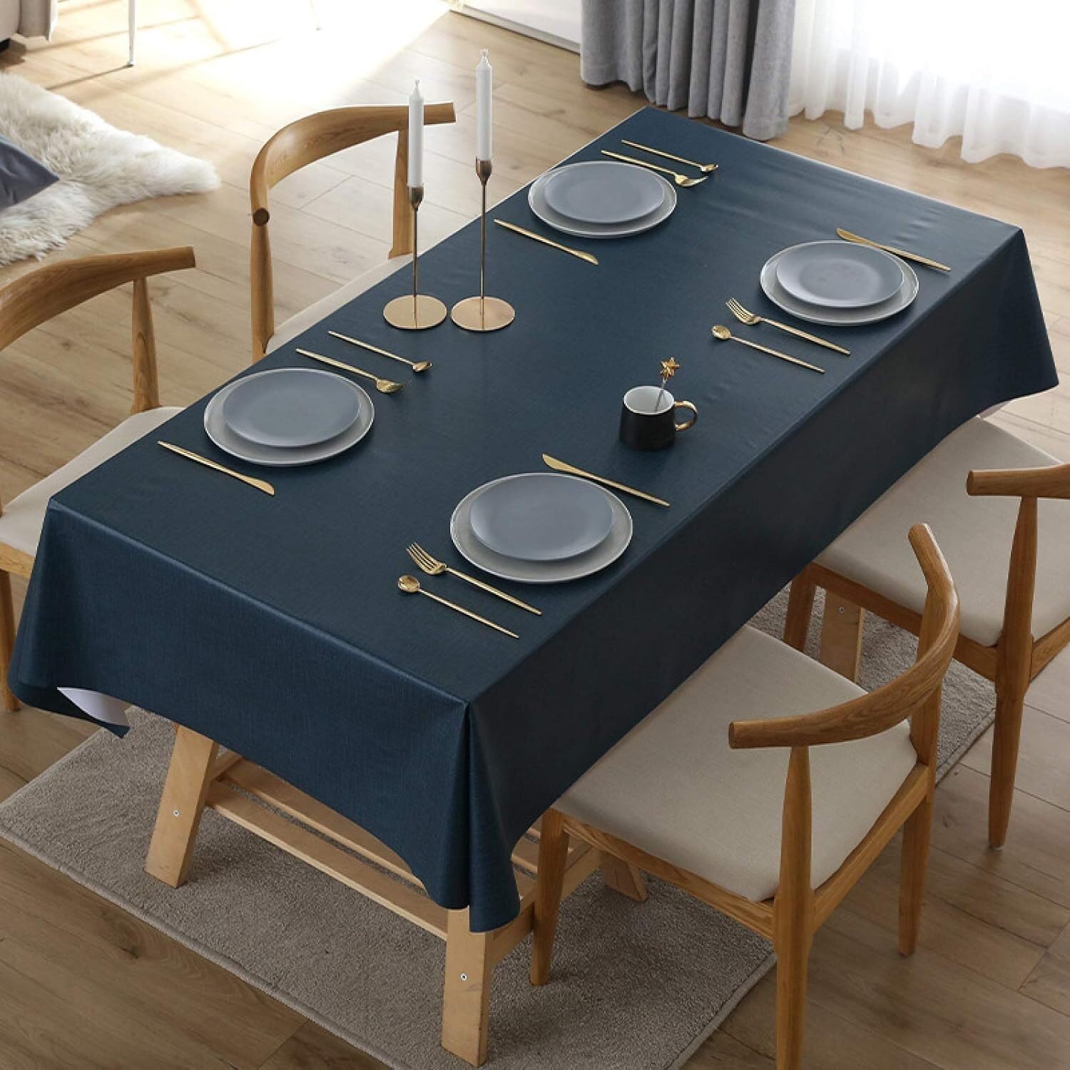 Housse table pique-nique rectangulaire bâche de protection cuisine extérieur 120x160