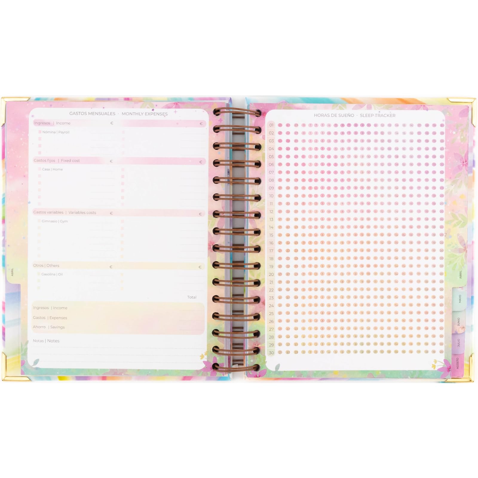 Takenote 2024 Diary 2025, Day Per Page, A5 Size (16.5 x 20.5 cm), Index with Each Month, Wire'o Ring Binding - Image 3