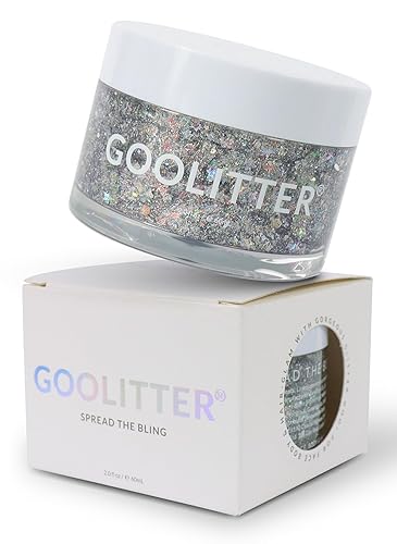 Miniatura 15 de Gel holográfico con purpurina blanca transparente para rostro, cuerpo y cabello [nube nevada] 2 onzas (2.0 fl oz) Grueso K-Beauty Halloween