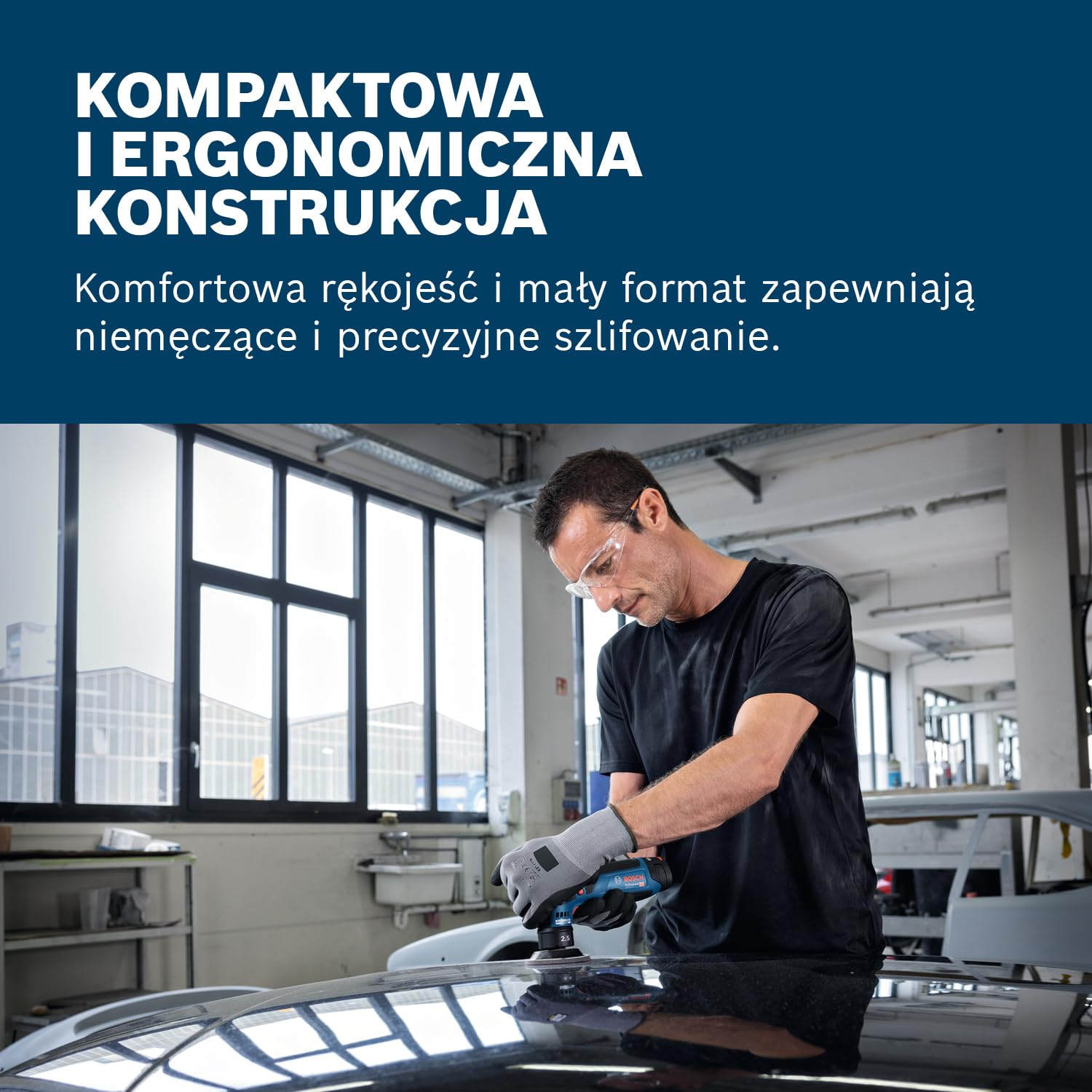 Bosch Professional 12V System Akumulatorowa szlifierka mimośrodowa GEX 12V-77 (zestaw: talerz oporowy 77 mm z mocowaniem na rzepy, klucz)