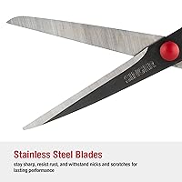 Vista 4 de Tijeras SINGER para tela con agarre cómodo, paquete de 1, rojo y blanco