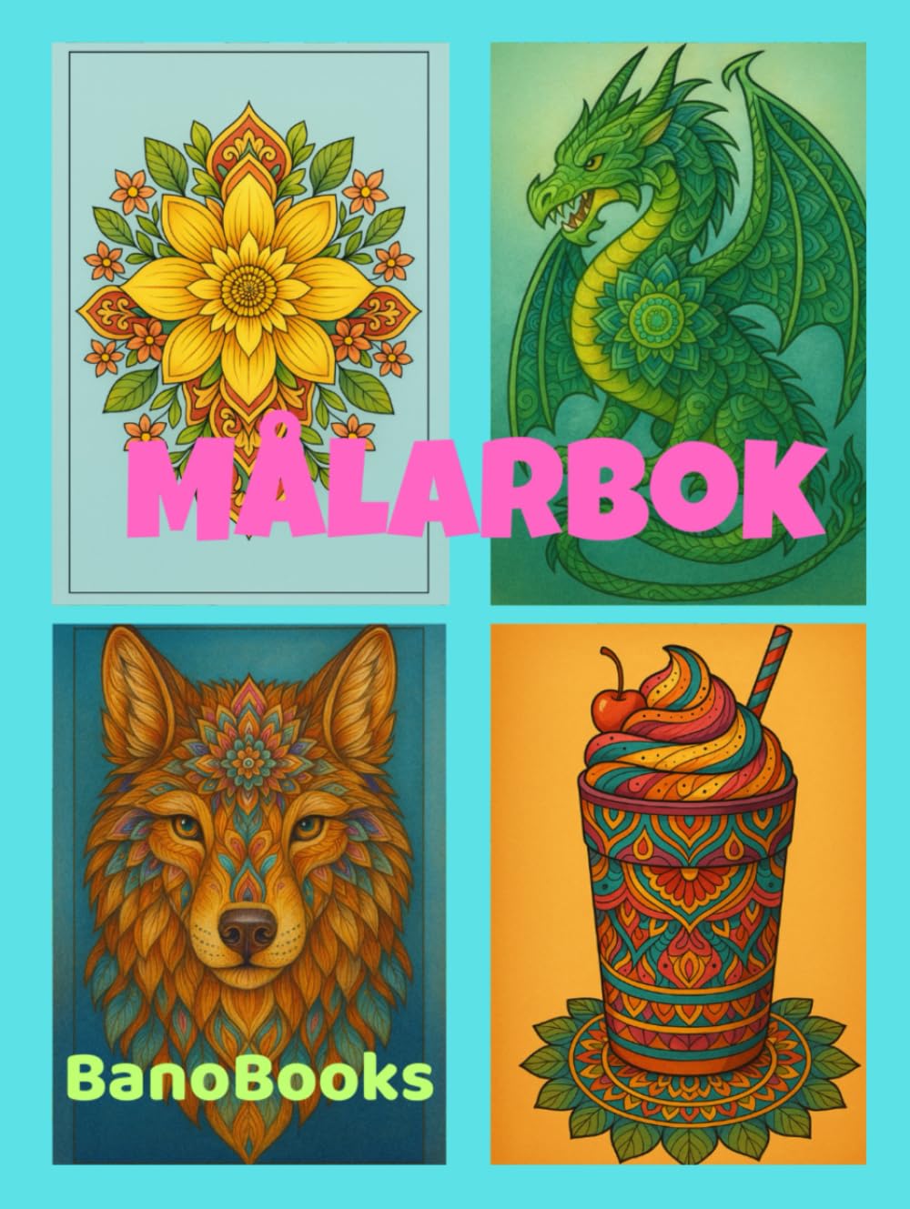 Målarbok: Mandala