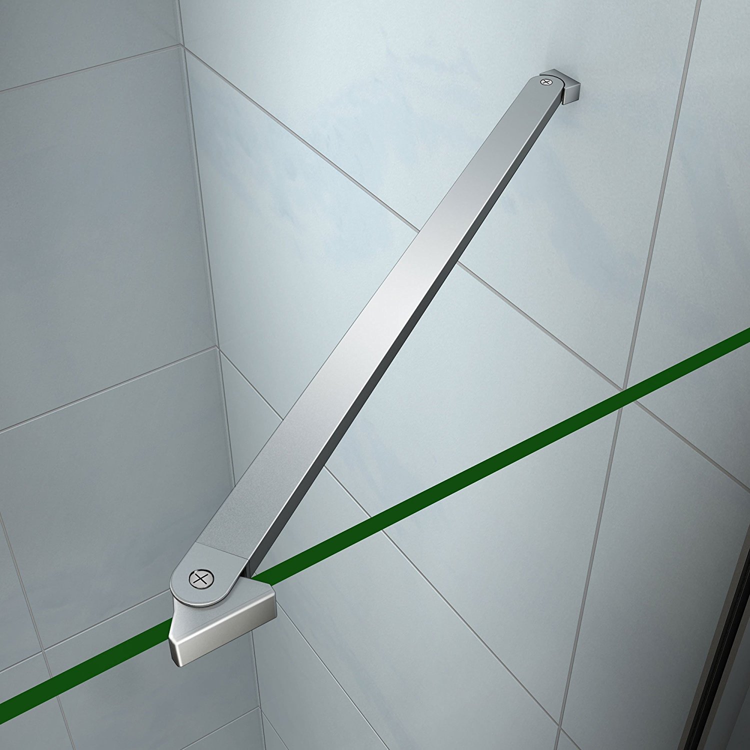 AICA 60x200cm Walk in Duschwand Duschtrennwand 8mm Easy-clean Nano Glas Duschabtrennung