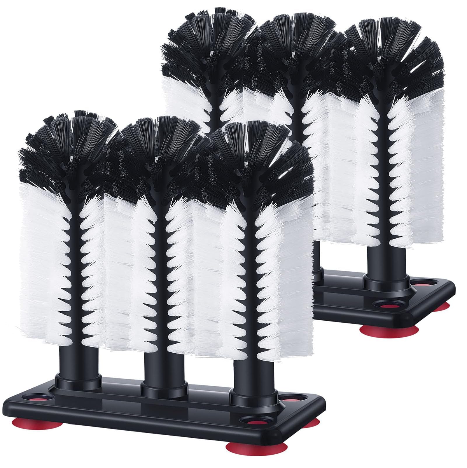 Brosses de nettoyage pour bouteille d'eau et goupillon verre à pied long avec ventouse de cuisine
