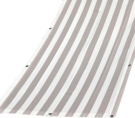 Amazon 日よけ サンシェード 日本製 ストライプ おしゃれ 幅185cm 丈180cm グレー ホワイト Csz シエスタ Sh1 撥水 Uvカット 日除けシェード 目隠しシェード オーニング シェード