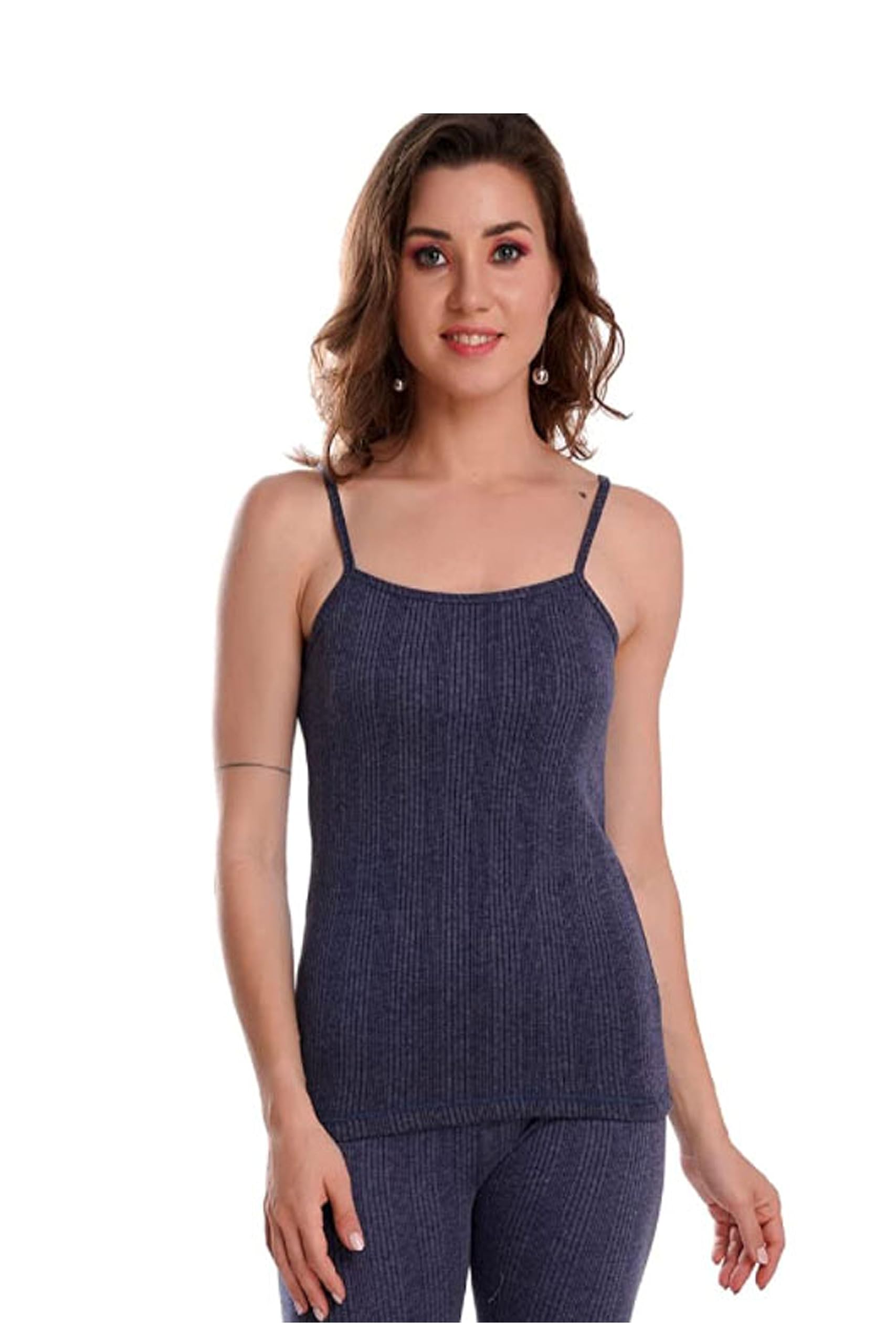 Kashvi Women's Stripe Thermal Sleeveless Spaghetti Upperwear Thermal Top-picture-25