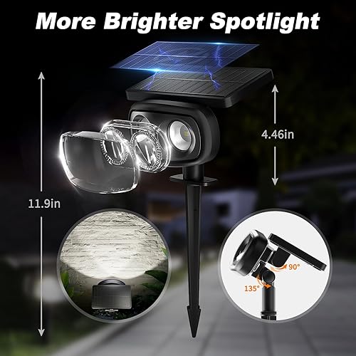 Miniatura 7 de Focos solares para exteriores, impermeables, IP68, luces solares que cambian de colores RGB con 4 modos de iluminación, luces solares para