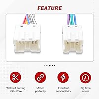 Vista 2 de RED WOLF Arnés de cableado de instalación de radio para Nissan 1995-2008, Infiniti 1990-2008 Reemplazo para conector de enchufe estéreo