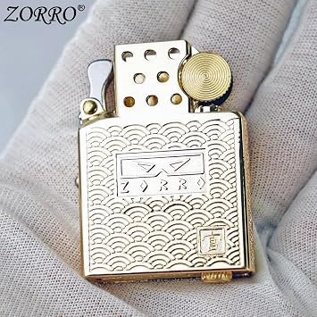 Zorro Z902 Inner Tank Kerosene Lighter Luxury Build, Second Generation Movement, Vintage-Inspired Collectible Z736-20 Silver