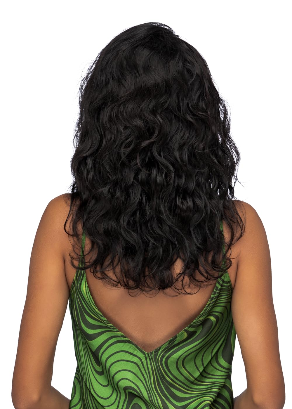 Vivica Fox JACKIE, Remi Natural Human Hair, Hand-tied 6X4 HD LACE FRONT, Free Part Wig, Color 1 Jet Black