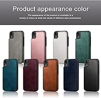 Vista 6 de DJDUCK Funda diseñada para iPhone XR con tarjetero y cierre magnético, protección de piel con bloqueo RFID, a prueba de golpes, para mujeres