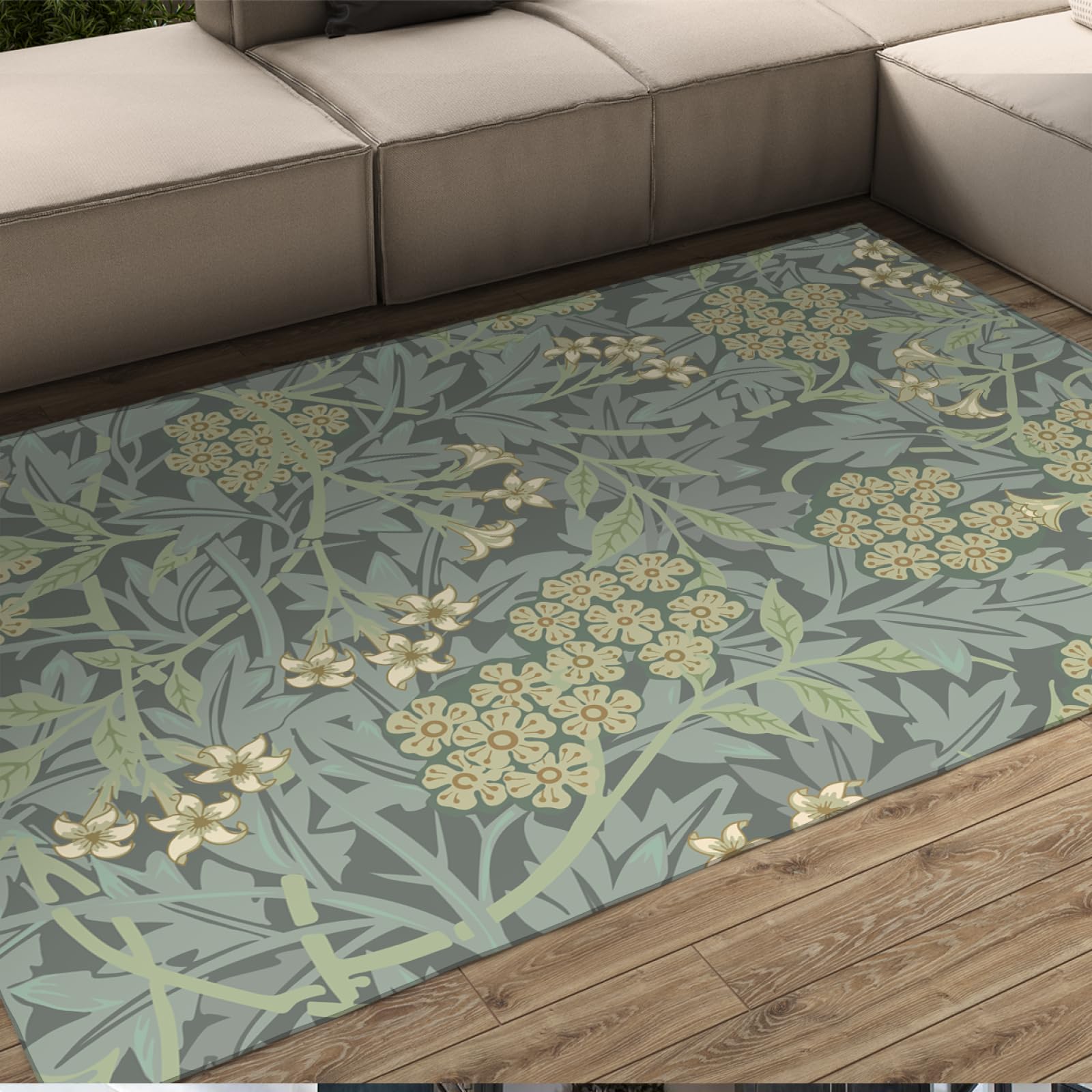 Tapis antidérapant fleurs d'été 120x170 fini les glissades en salle de bain