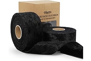 Black Velvet Christmas Bows - 10 Yards of 1.5" Glossy Ribbon