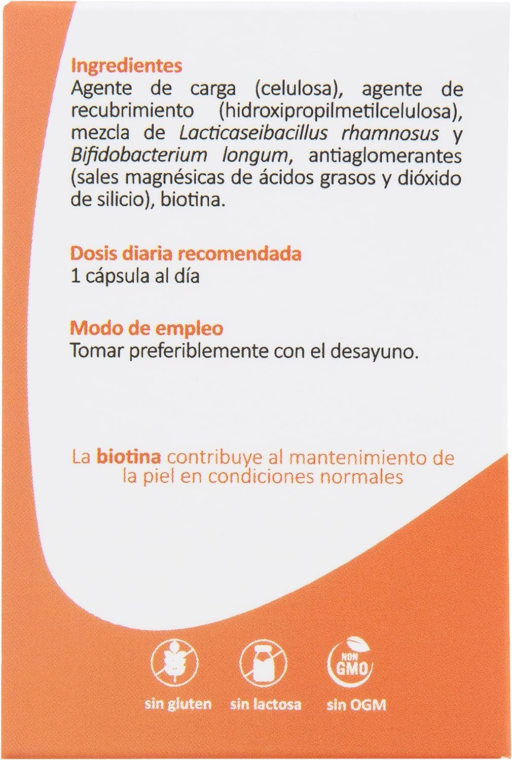 DERMA - Probiotico para el Cuidado de la Piel - [ Dermatitis | Psoriasis | Rosácea] Probióticos y Biotina para el Cuidado de la PIEL - Pack de 3 Envases de 30 Cápsulas