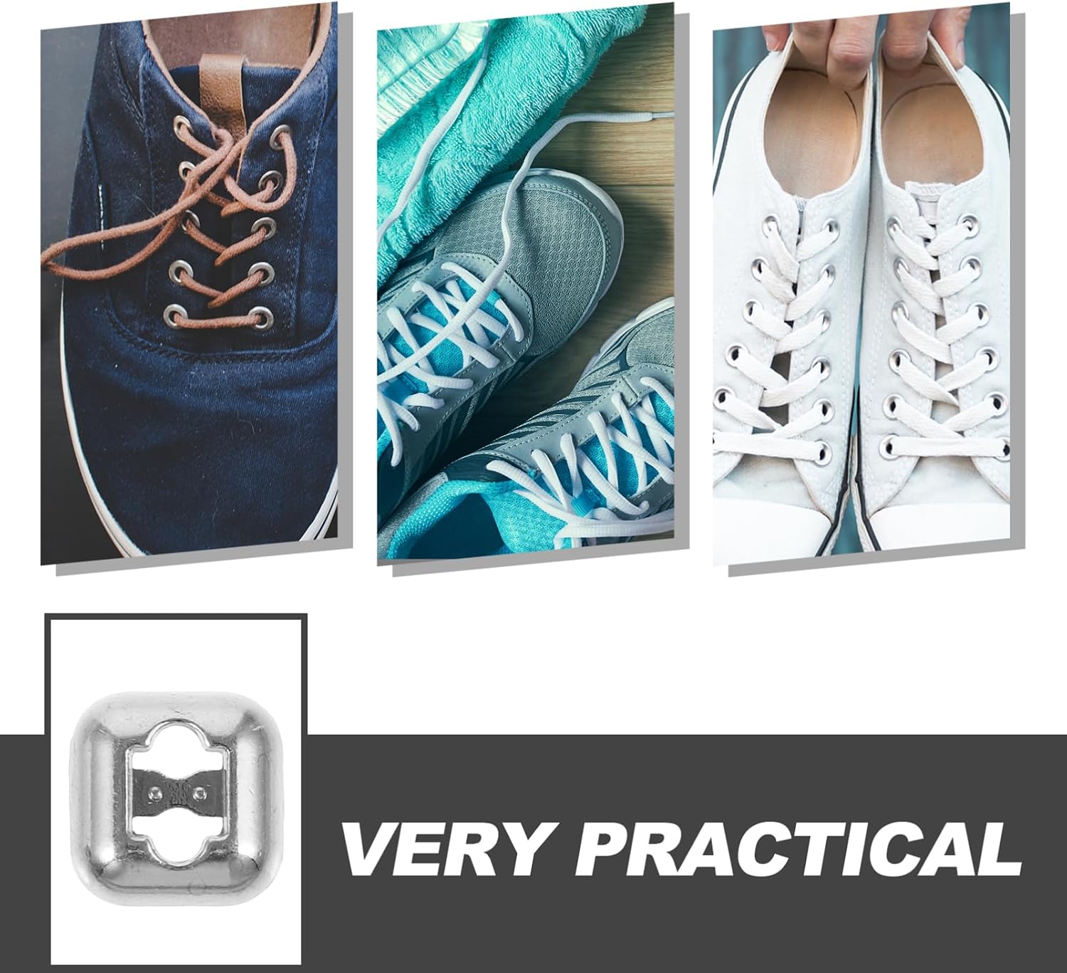 Shoe Lace Clip Lock Zinc Alloy Metal Shoelaces Buckle Lock Shoelace End Clips Shoelace Cord End Clips