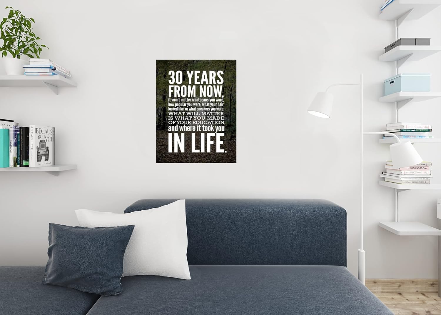 Laminated 30 Years From Now Education Life Motivational Quote Inspirational Educational Classroom Teacher Learning Homeschool Chart Display Supplies Teaching Poster Dry Erase Sign 24x36