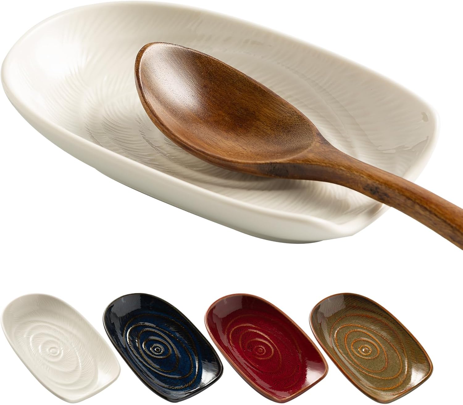 Amazon.com: Ceremic Spoon Rest for Stove Top, Spoon Holder for Kitchen ...