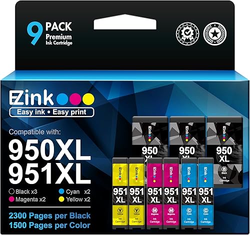 E-Z Ink Cartucho de tinta de repuesto compatible para HP 950XL 951XL 950 XL 951 XL para OfficeJet Pro 8610 8600 8615 8620 8625 8100 276dw 251dw (3