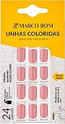 marco Boni, Unhas Posticas Quadrada Nude Claro, 9738, Marco Boni, Nude Claro, 1 Unidade.
