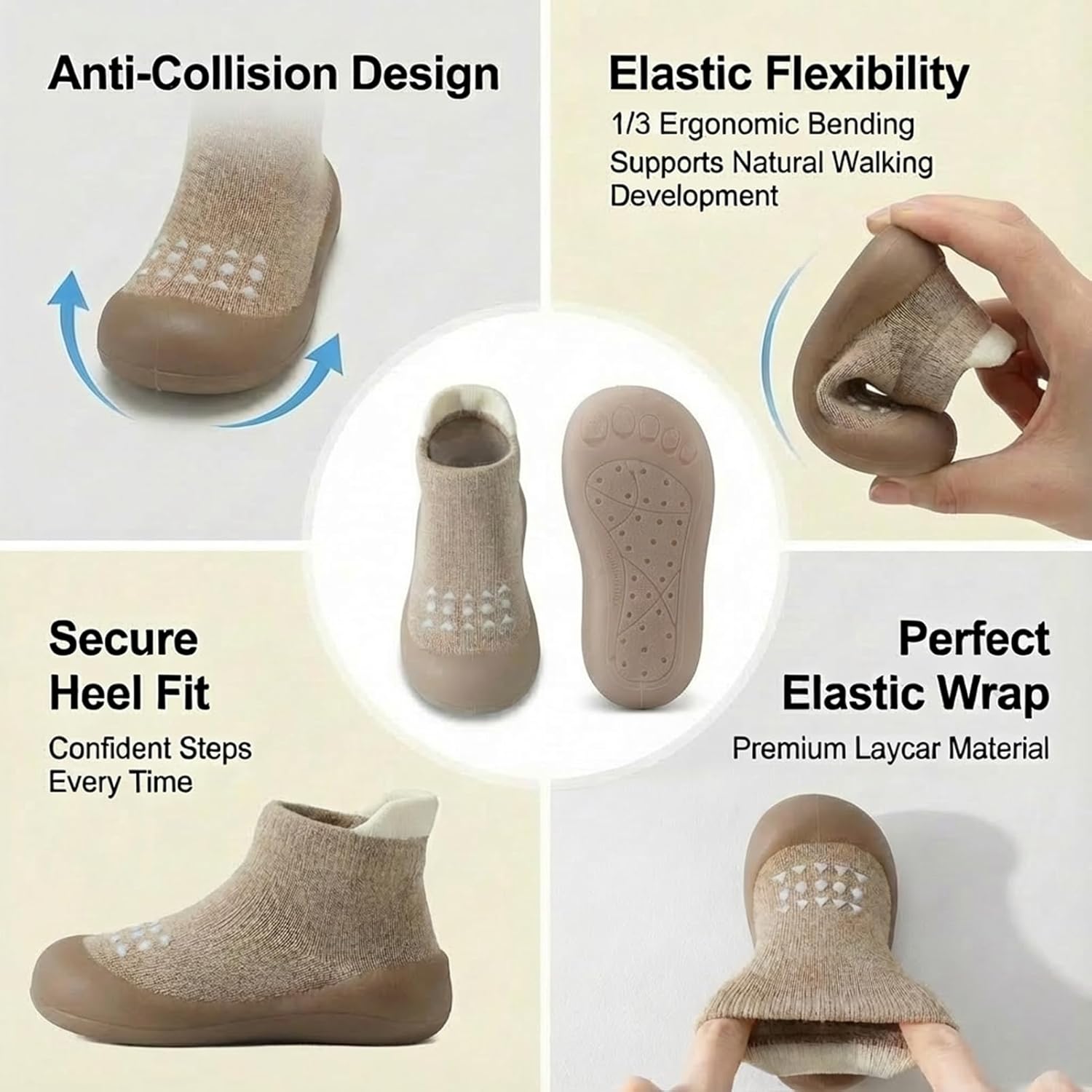 Baby Sock Shoes Toddler Walking Shoes Infant Non-Slip Slippers with Soft Rubber Sole Baby Boys Girls Sneakers - Image 6