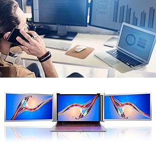 Monitor Portátil para Laptop, Extensor de Tela de Laptop de 15,4 Polegadas, Extensor de Tela de Monitor Duplo HD 1080P IPS, Extensor de Tela de Laptop Tipo C 16:9 (S20)