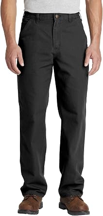 Carhartt Mens 36X30 Workwear Washed Duck Dungaree Pants Blacks