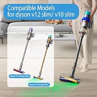SpeHiate LED Padlófej Dyson V12 Detect Slim és V10 Digital Slim Porszívókhoz - Cserélhető Puha Görgős Kefe Kemény Padlóhoz, Láthatatlan Por  2