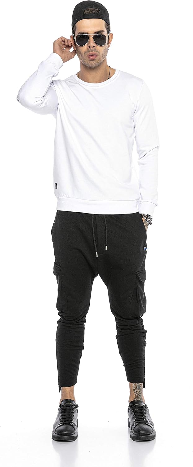 Redbridge Pantalone da Tuta da Uomo con Cavallo Basso Look Cargo :  Amazon.it: Abbigliamento