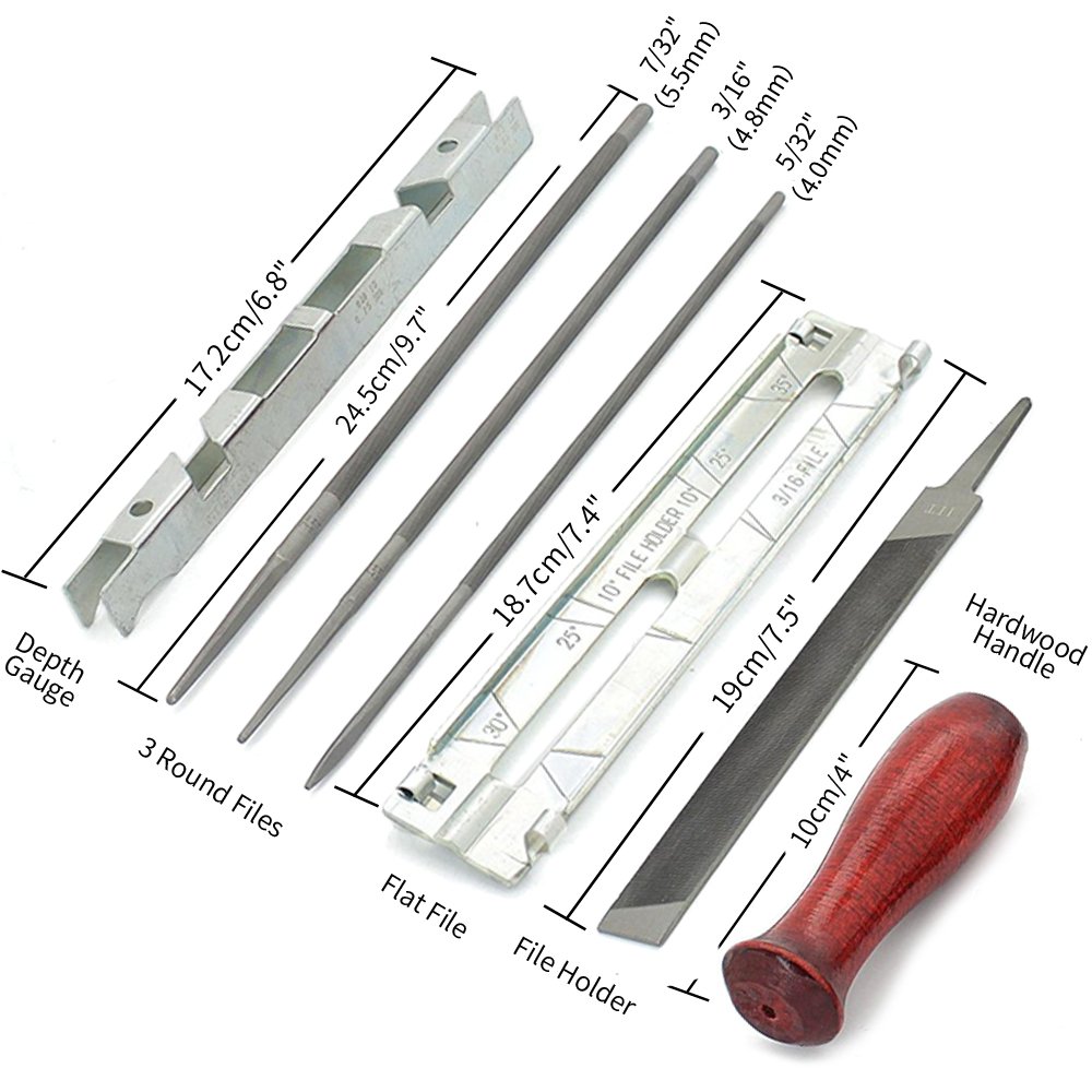 Amazon.com: DanziX 一包12 個Chainsaw Sharpener 檔案包- 5/32，3/16