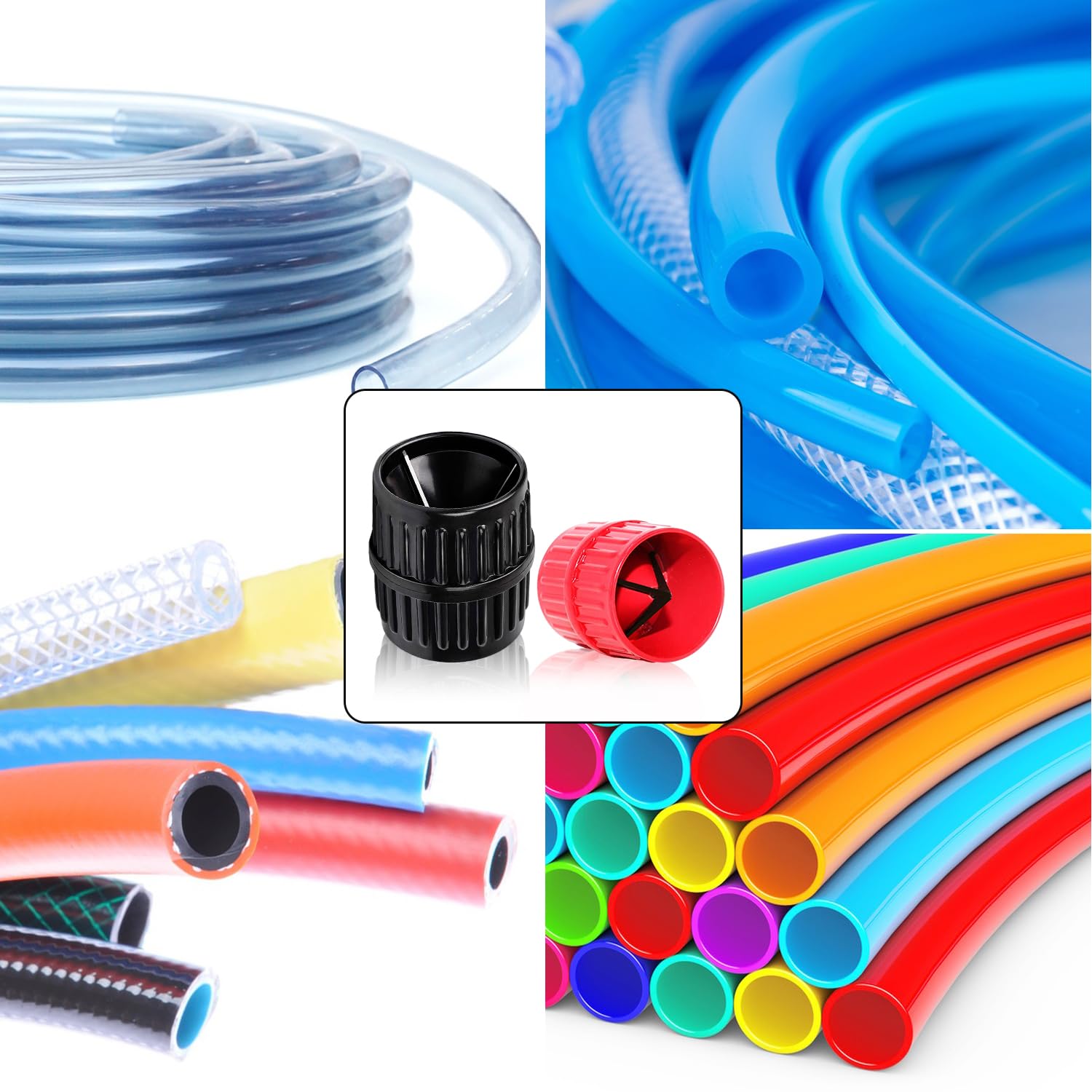 Sbavatrice per Tubi 5-38MM 2 Pezzi Nero Rosso Rame PVC Multistrato